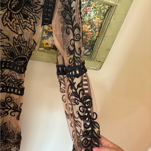 For Love & Lemons Desert Night Black Lace Dress - Picture 3 of 5